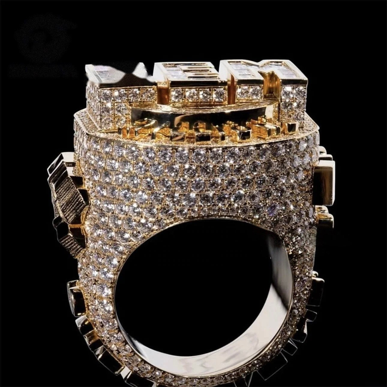 Rapper Custom Iced Ring — Moissanite, 925 Silver
