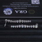Bezel Drop Earrings — Moissanite, 925 Silver