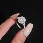Oval Cut 8×10mm Engagement Ring — Moissanite, 925 Silver