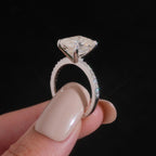 Emerald Cut 9×11mm Engagement Ring — Moissanite, 925 Silver