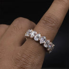 Pear & Round Eternity Band — Moissanite, 925 Silver