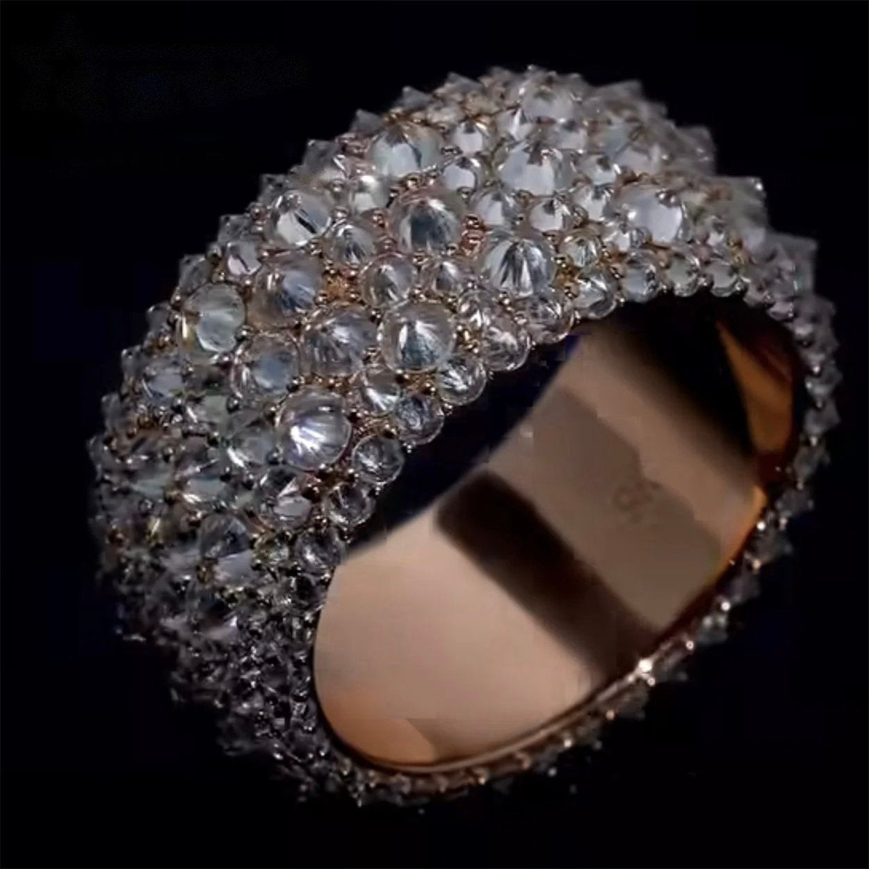 Iced Men's Ring I — Moissanite, 925 Silver