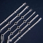 Vintage Clover Tennis Chain — Moissanite, 925 Silver
