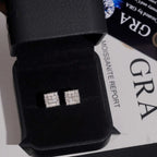 Men's Iced Cluster Stud Earrings — Moissanite, 925 Silver
