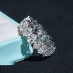 Pear Cut Eternity Band — Moissanite, 925 Silver