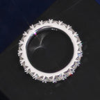 Round Cut Eternity Band — Moissanite, 925 Silver