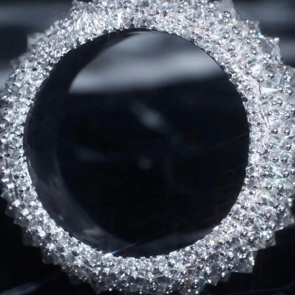 Iced Men's Ring IV — Moissanite, 925 Silver