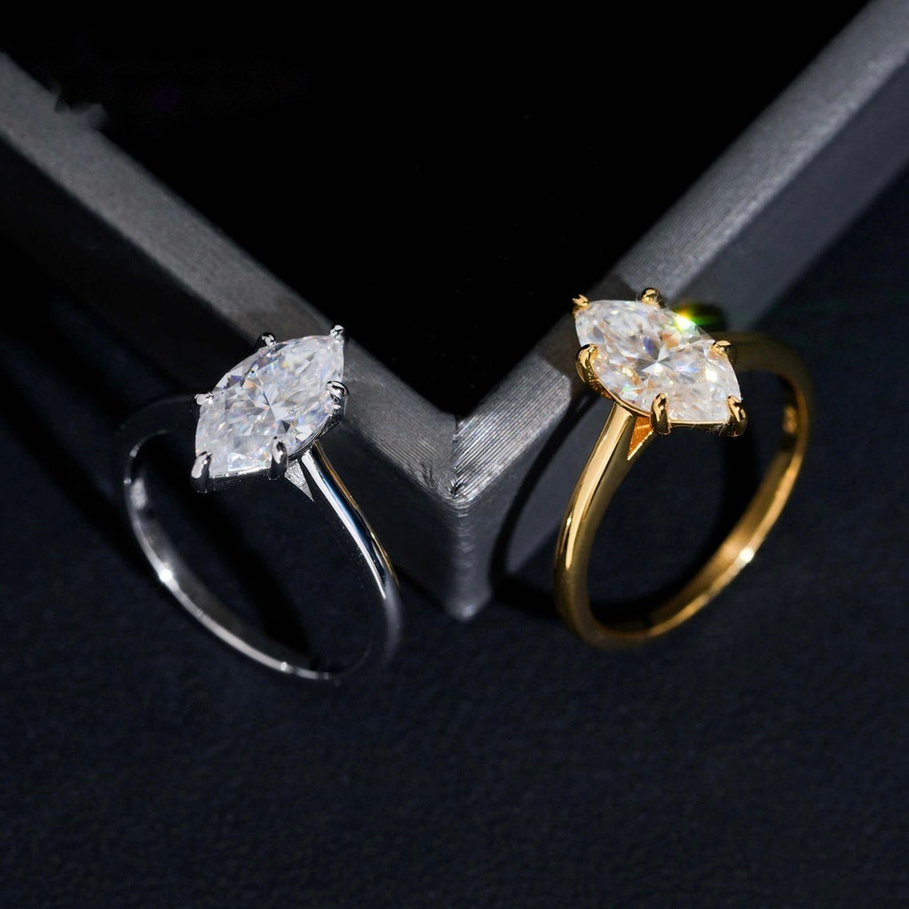 2ct Marquise Women's Ring — Moissanite, 925 Silver