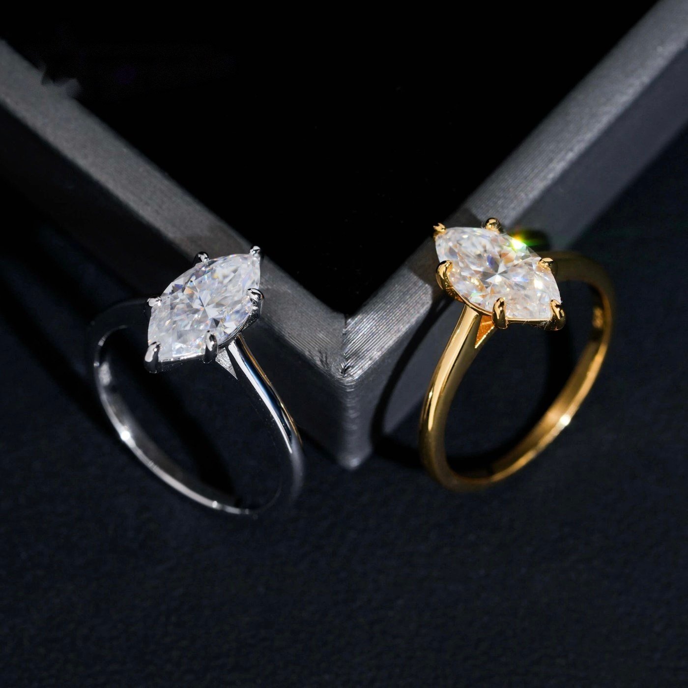 2ct Marquise Women's Ring — Moissanite, 925 Silver