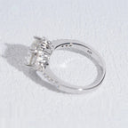Trendy Round Eternity Ring — Moissanite, 925 Silver