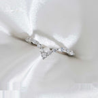 V-Shape Marquise Contour Band — Moissanite, 925 Silver