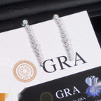 Bezel Drop Earrings — Moissanite, 925 Silver
