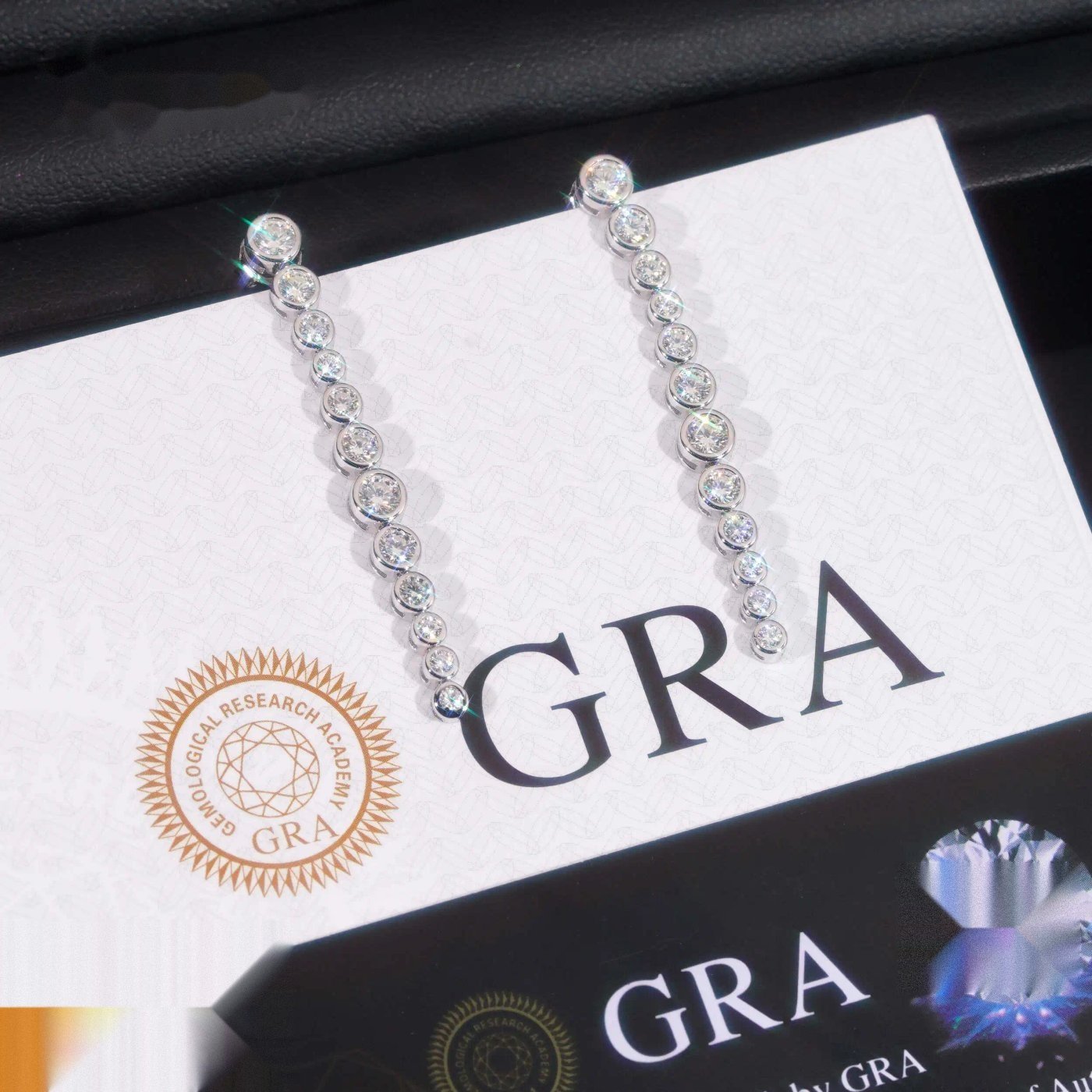 Bezel Drop Earrings — Moissanite, 925 Silver