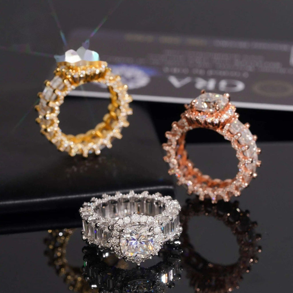 12.73ct Eternity Ring — Moissanite, 925 Silver
