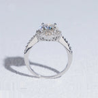 Trendy Round Eternity Ring — Moissanite, 925 Silver