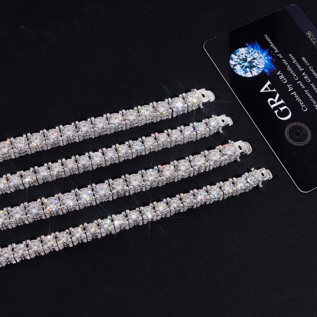 Classic Iced Tennis Chain — Moissanite, 925 Silver