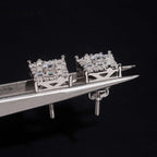 Baguette Stud Earrings — Moissanite, 925 Silver