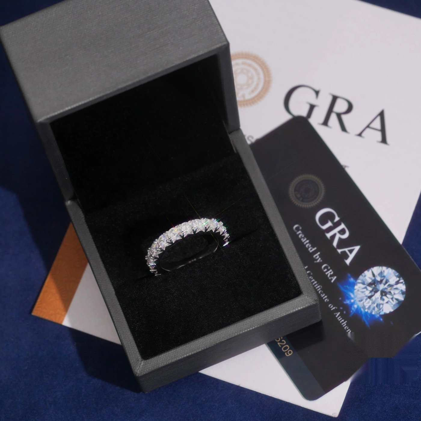Prong-Set Round Eternity Band — Moissanite, 925 Silver