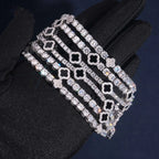 Vintage Clover Tennis Chain — Moissanite, 925 Silver