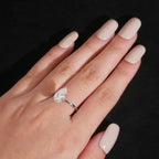 Pear Cut 8×12mm Engagement Ring — Moissanite, 925 Silver