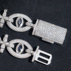 Devil's Eye Cuban Chain — Moissanite, 925 Silver