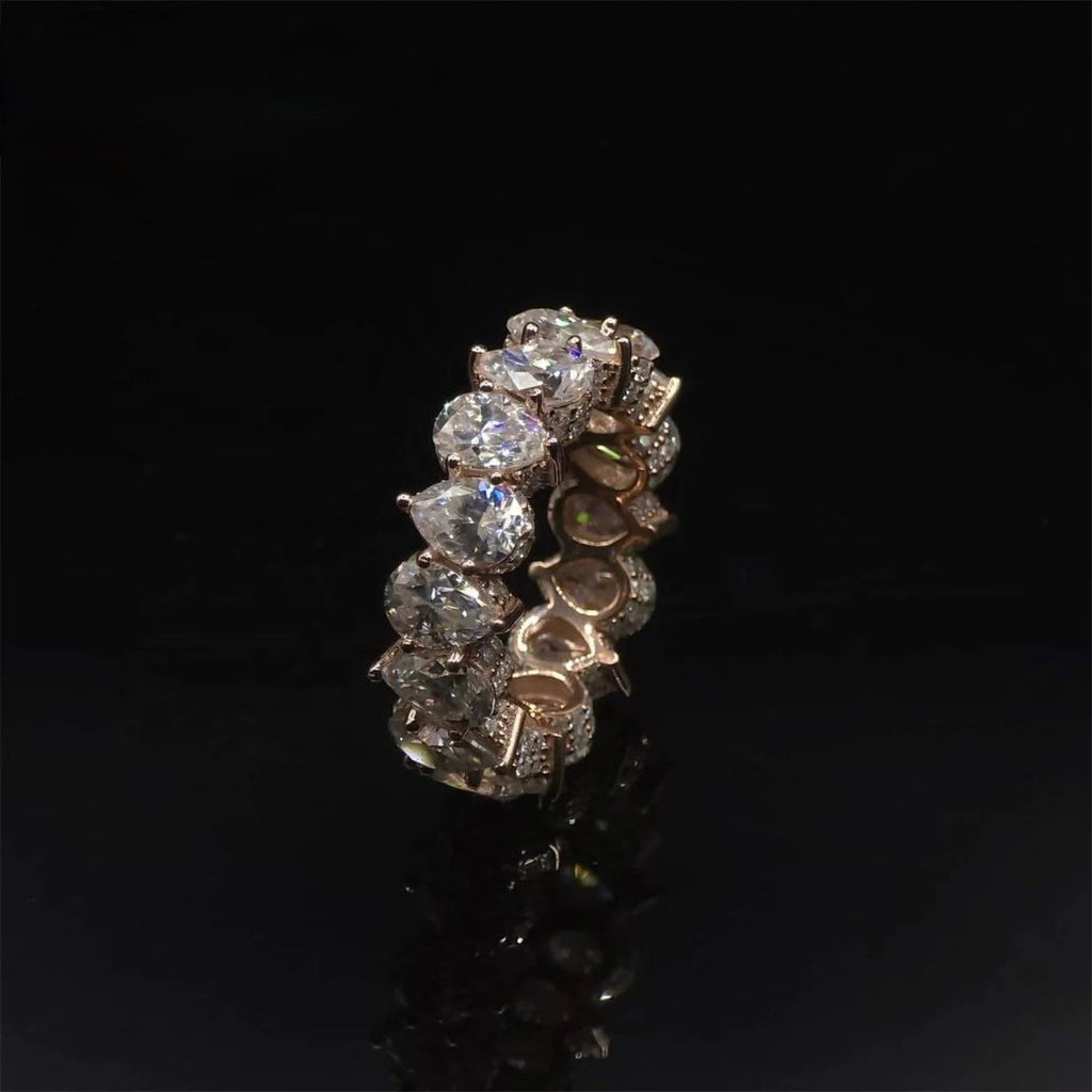 Pear & Round Eternity Band — Moissanite, 925 Silver