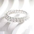 Oval Cut Eternity Band — Moissanite, 925 Silver