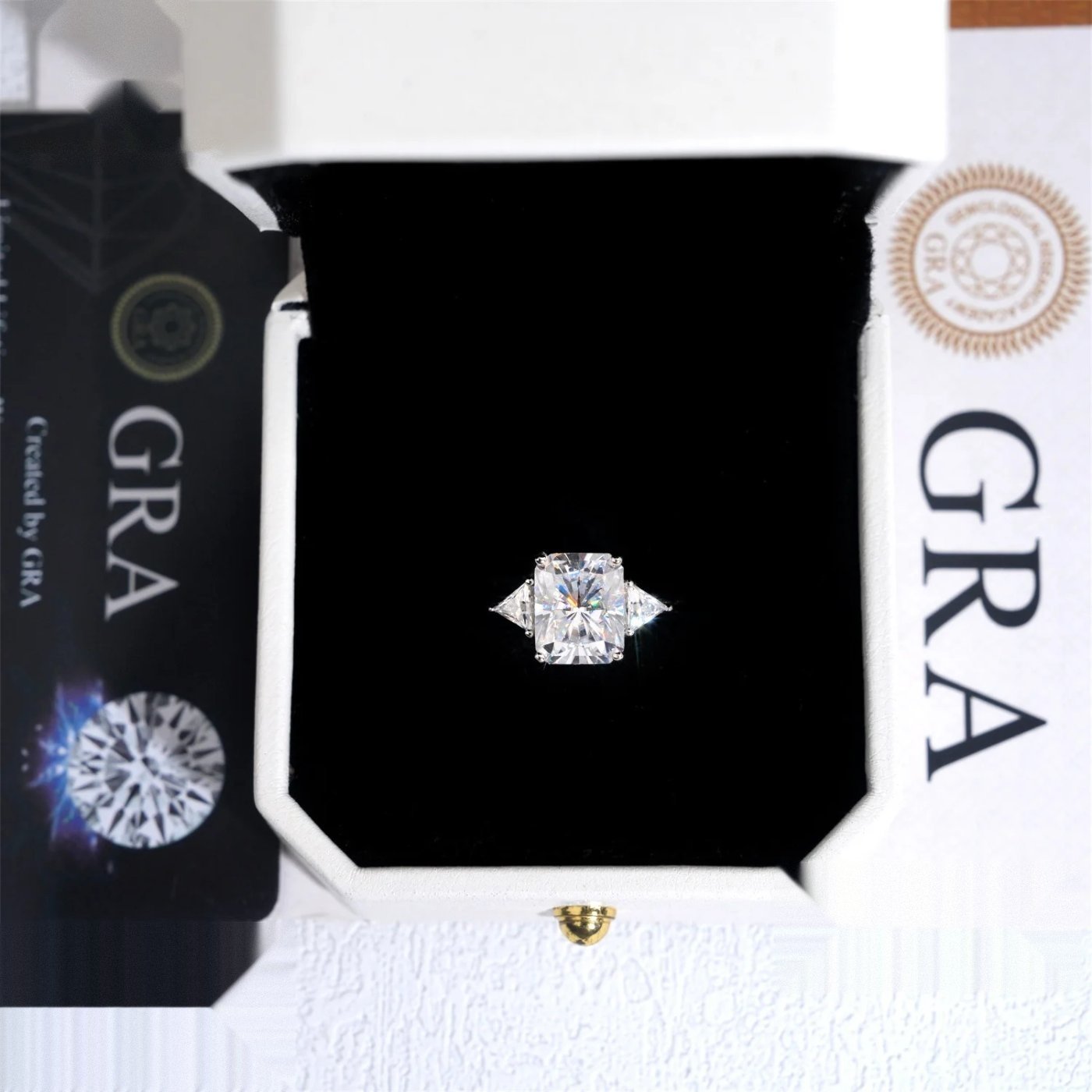 Trendy Solitaire Eternity Ring — Moissanite, 925 Silver