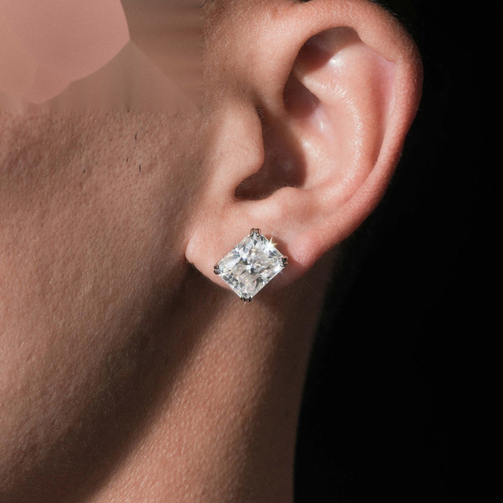 Radiant Cut Solitaire Ring — Moissanite, 925 Silver