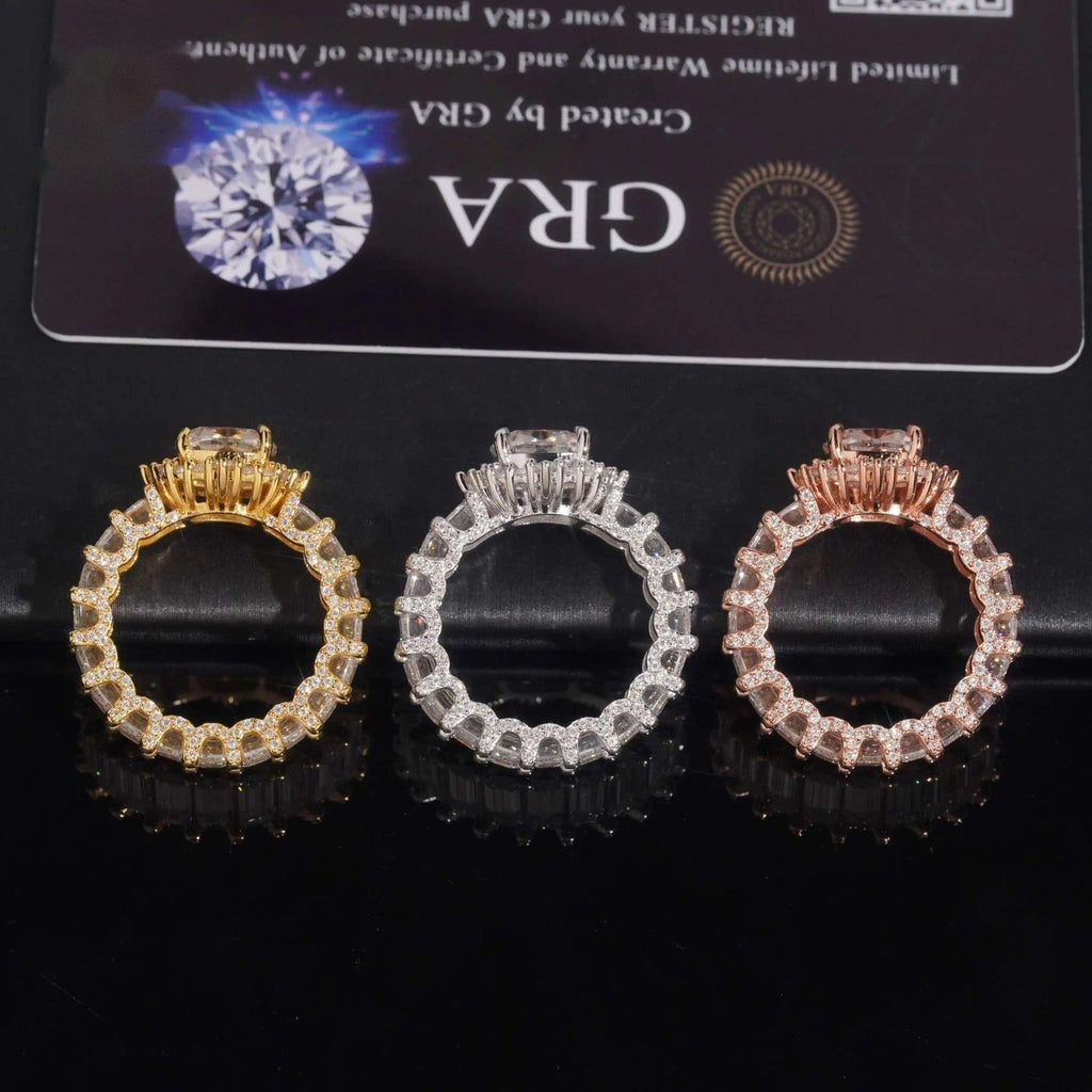 12.73ct Eternity Ring — Moissanite, 925 Silver