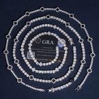 Vintage Clover Tennis Chain — Moissanite, 925 Silver