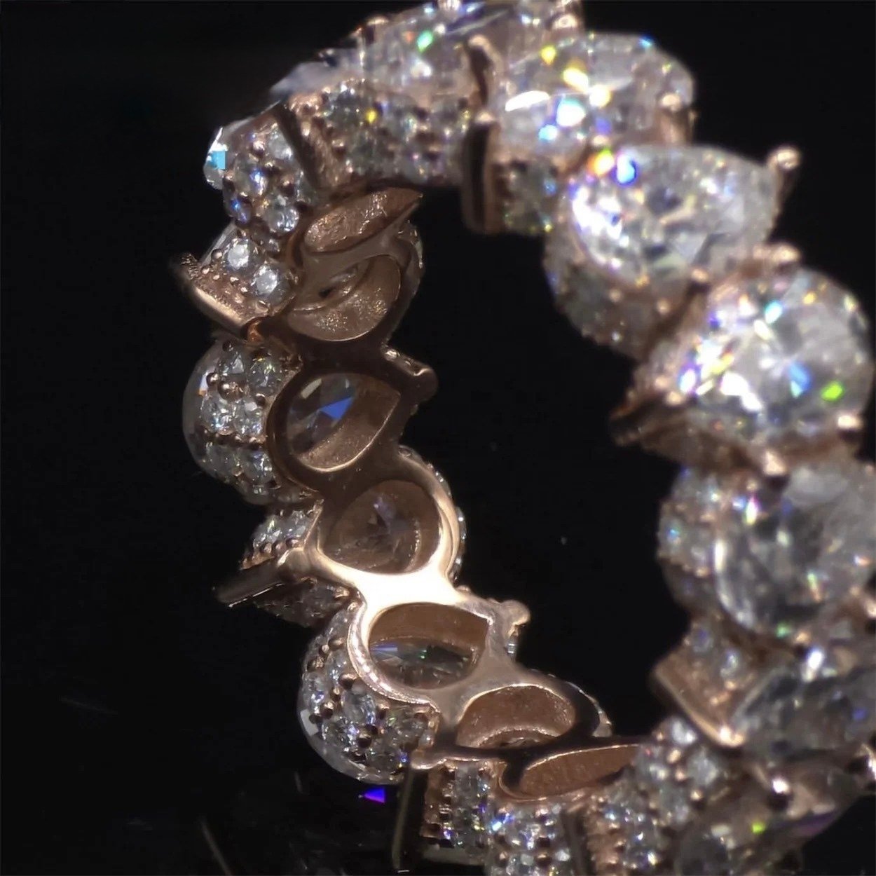 Pear & Round Eternity Band — Moissanite, 925 Silver