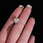 Heart Cut 8×8mm Engagement Ring — Moissanite, 925 Silver