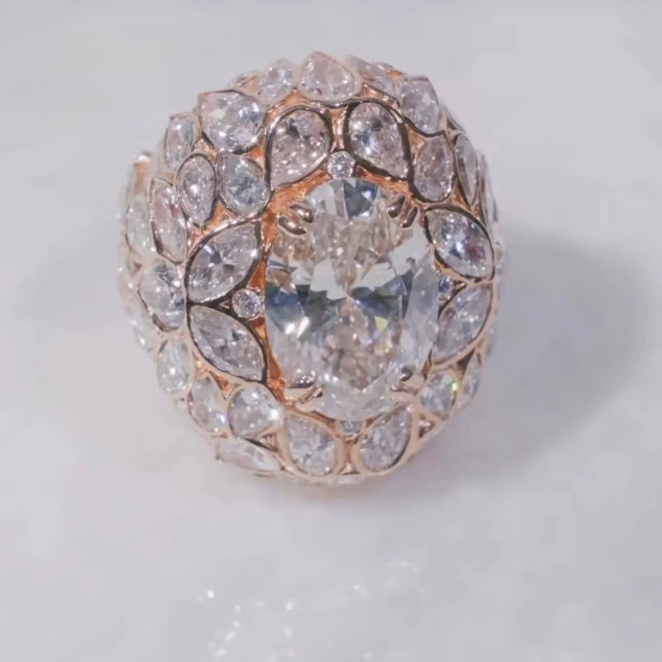 Iced Men's Ring III — Moissanite, 925 Silver
