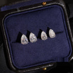 Pear Cut Solitaire Ring — Moissanite, 925 Silver