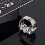 Baguette Cuban Wrap Ring — Moissanite, 925 Silver