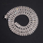 2-Row 4mm Tennis Necklace — Moissanite, 925 Silver