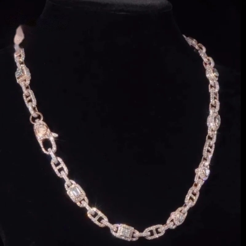 10mm Mariner Link Chain — Moissanite, 925 Silver