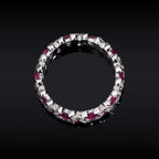 Vivid Pink Eternity Band — Moissanite, 925 Silver