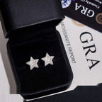 Pavé Star Stud Earrings — Moissanite, 925 Silver