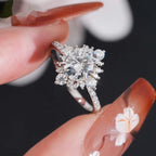 Oval Cut Engagement Ring — Moissanite, 925 Silver