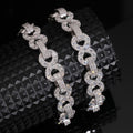 13mm Infinity Cuban Bracelet — Moissanite, 925 Silver