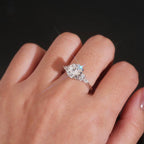Womens Engagement Ring Round C, Moissanite, 925 Silver | FAZE Jewelry