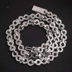 14mm Flower Infinity Chain — Moissanite, 925 Silver