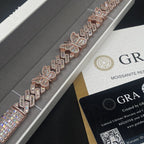 15mm Butterfly Cuban Bracelet — Moissanite, 925 Silver