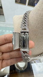 15mm Cuban Chain Pavé Setting — Cubic Zirconia, Zinc