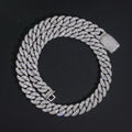 16mm Big Stone Cuban Chain — Moissanite, 925 Silver