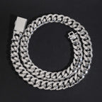 16mm Big Stone Cuban Chain — Moissanite, 925 Silver