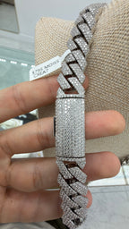 16mm Cuban Chain Pavé Setting — Moissanite, Zinc