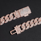 18mm Bezel Cuban Chain — Moissanite, 925 Silver